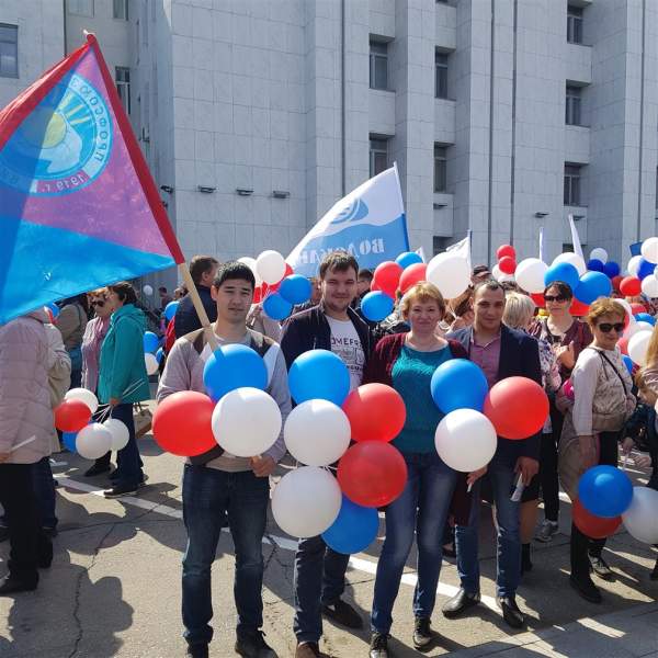 МУП города Хабаровска «Водоканал» принял участие в первомайской демонстрации